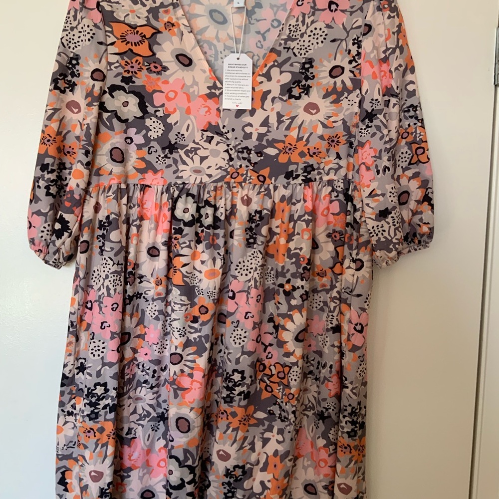 Source Unknown Multicolor Floral Dress
